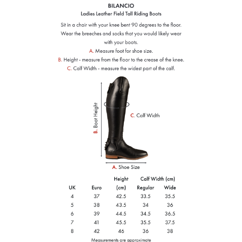 Bilancio Ladies Leather Field Tall Riding Boot