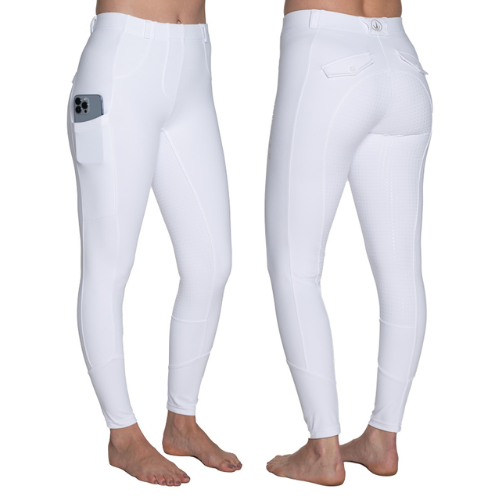 Delzani Brianna PRO Tights with Phone Pocket WHITE