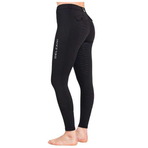 Delzani Brianna PRO Tights with Phone Pocket BLACK