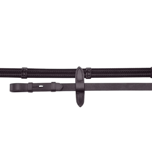 Domenico Web and Rubber Grip Reins Brown