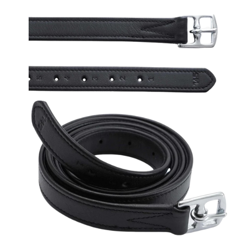 PE Florence Stirrup Leathers (Black)