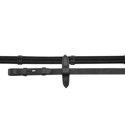 Domenico Web and Rubber Grip Reins Black