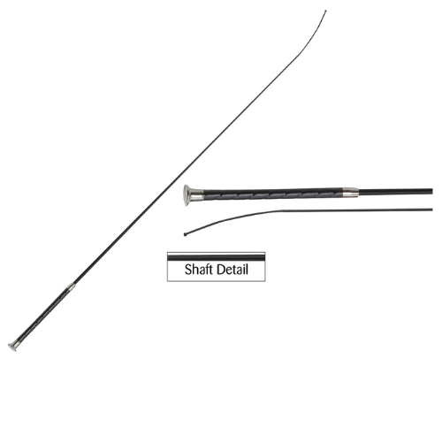 Dressage Whip - Leather Grip Black