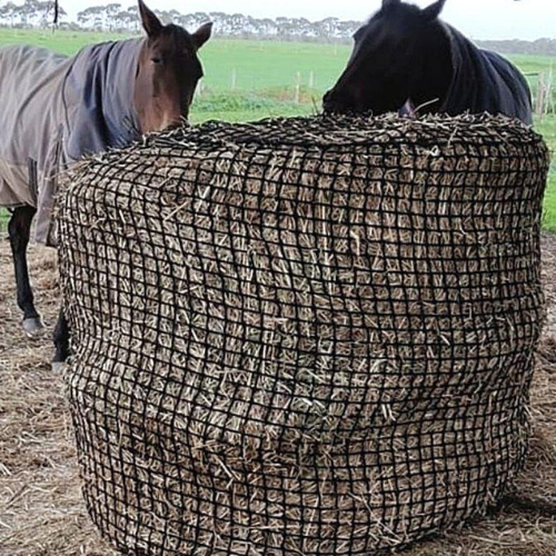 Round Bale DELUXE KNOTLESS 3x4 Slow Feeder Hay Net 4cm