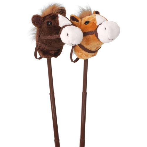 Adjustable Stick Horse with Sound BROWN