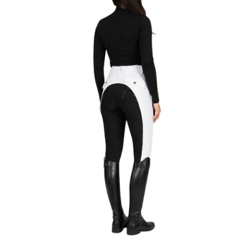 BARE Sculpt Hybrid Riding Breeches - White/Black Seat