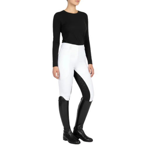 BARE Sculpt Hybrid Riding Breeches - White/Black Seat