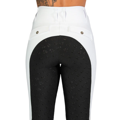 BARE Sculpt Hybrid Riding Breeches - White/Black Seat