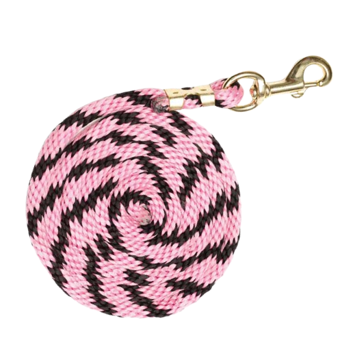 Braided Nylon Lead Pink/Black
