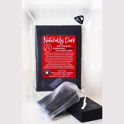 NATURALLY DARK - Bulk pack of 4 bars with FREE soap bag