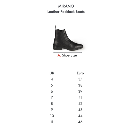 Mirano Leather Paddock Boots Black