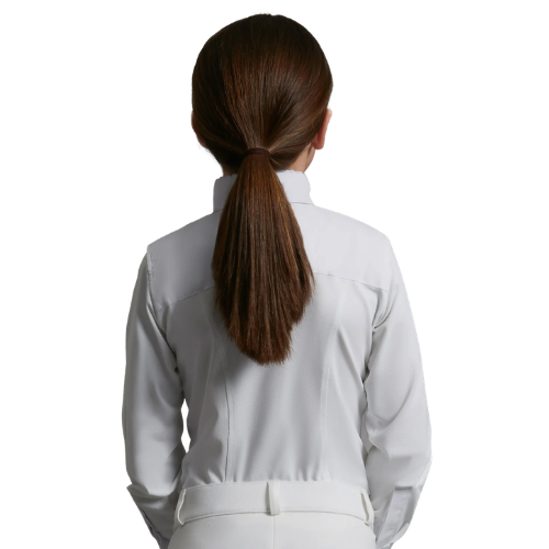 Tessa Girls Long Sleeve Show Shirt White