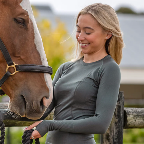 Polly Seamless Long Sleeve Top Hunter Green