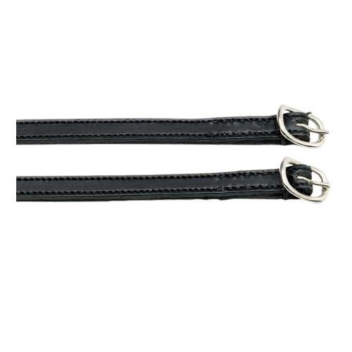 Aintree Stitched Spur Straps - 10mm Black