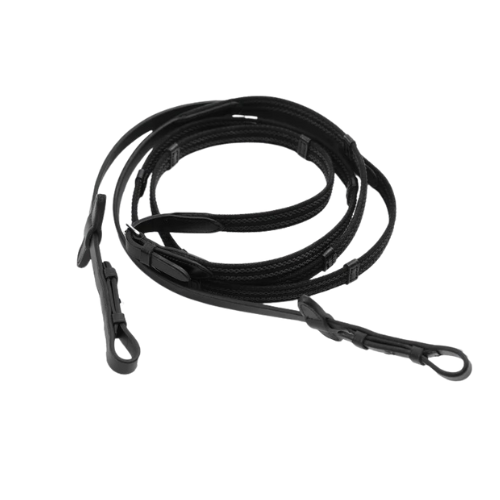 Domenico Web and Rubber Grip Reins Black